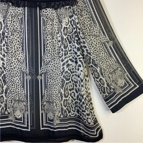 Roberto Cavalli Silk Cheta Kimono Blouse. EU 40. NWT. - Picture 6 of 10